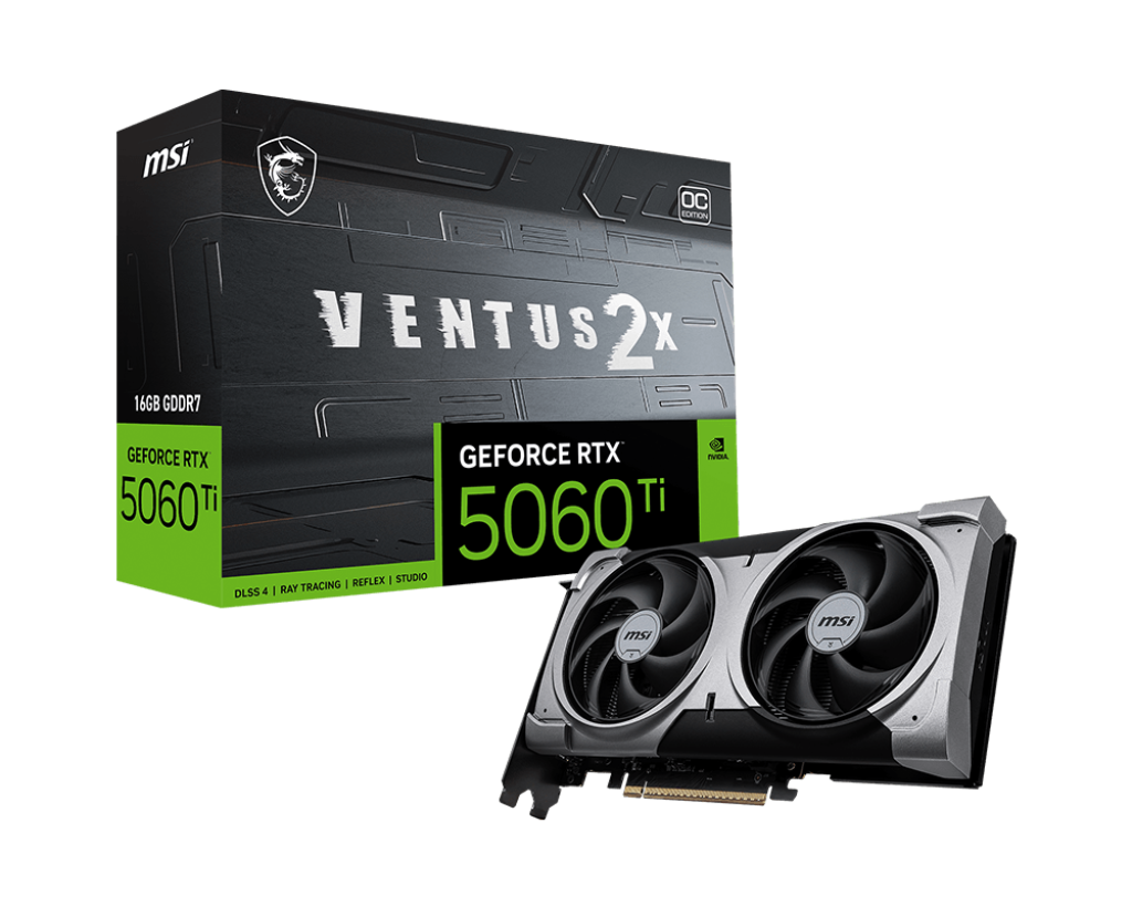 MSI GeForce RTX 5060 Ti 16G VENTUS 2X OC PLUS Graphics Card