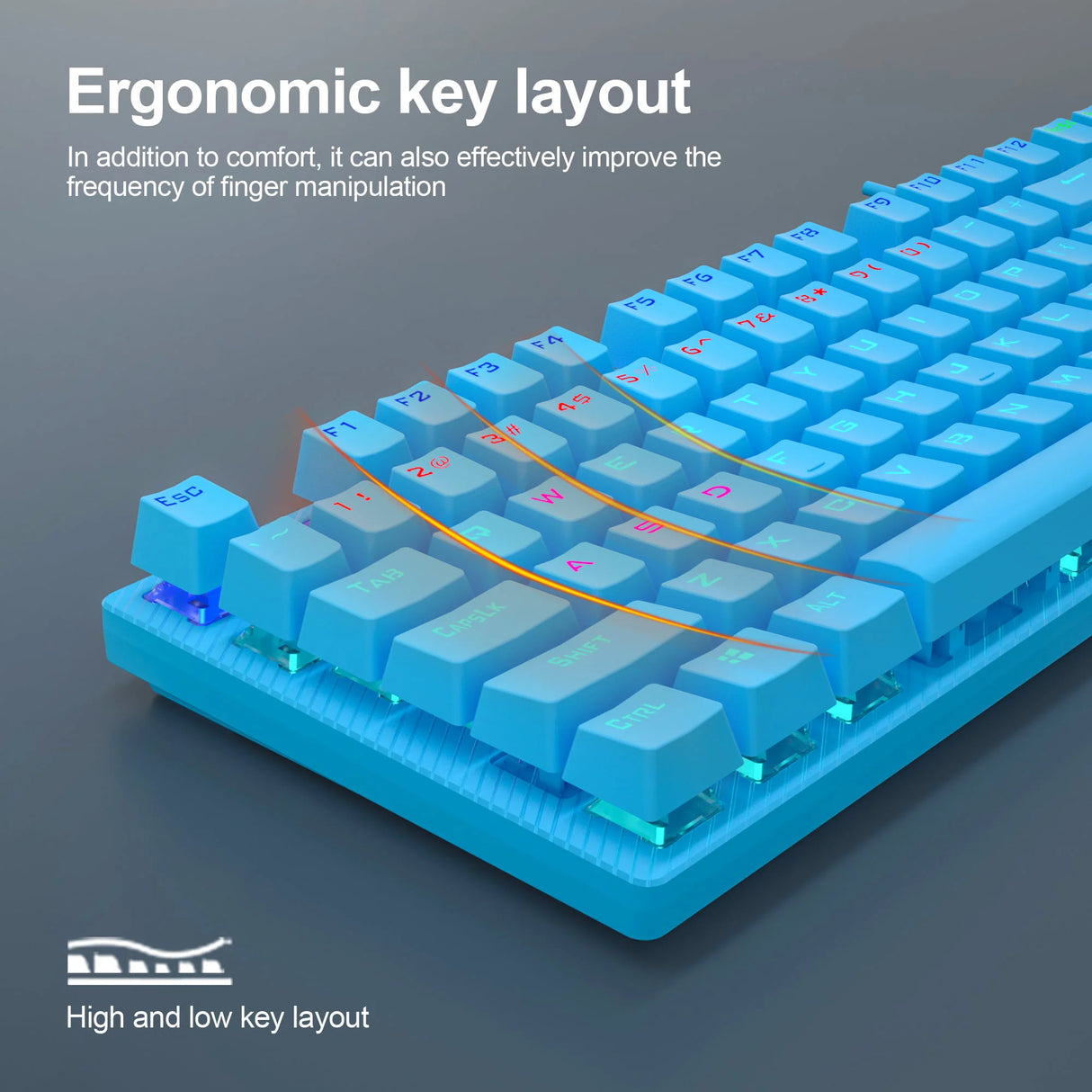 AULA S2022U Wired Mechanical Gaming Keyboard Blue