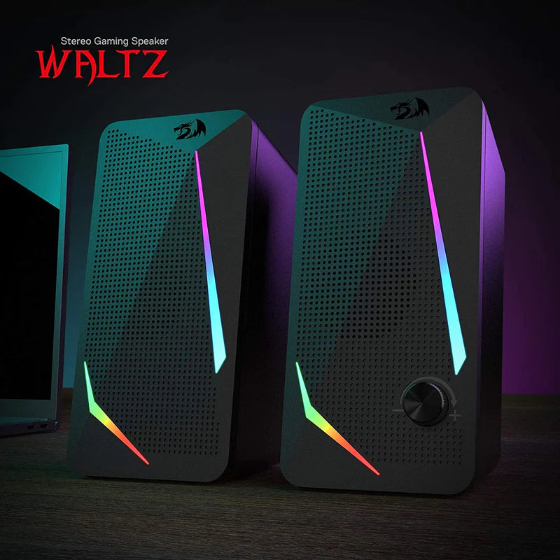 WALTZ GS510- RGB 2.0 Channel Gaming Wired Desktop Speakers