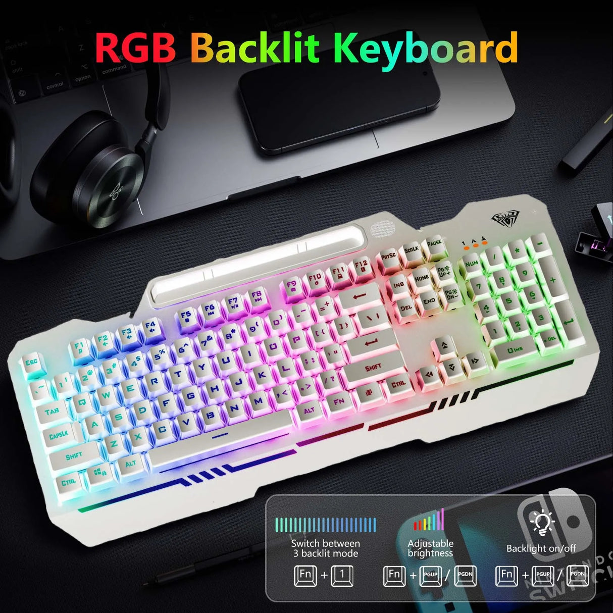 AULA T102 Wired Gaming Keyboard and Mouse Combo(T102W)