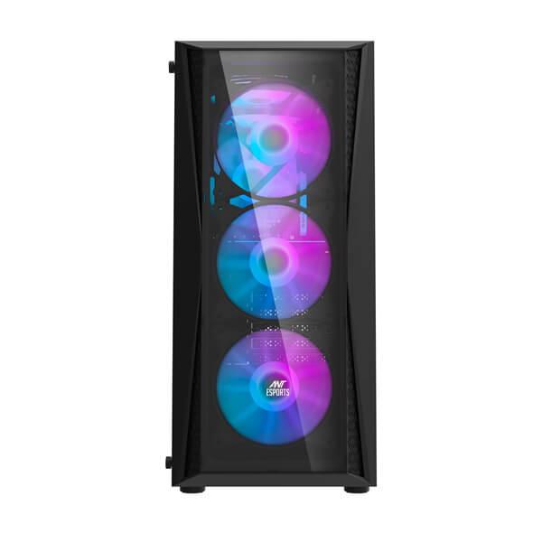 Ant Esports 220 Air Auto RGB (ATX) Mid Tower Cabinet (Black)