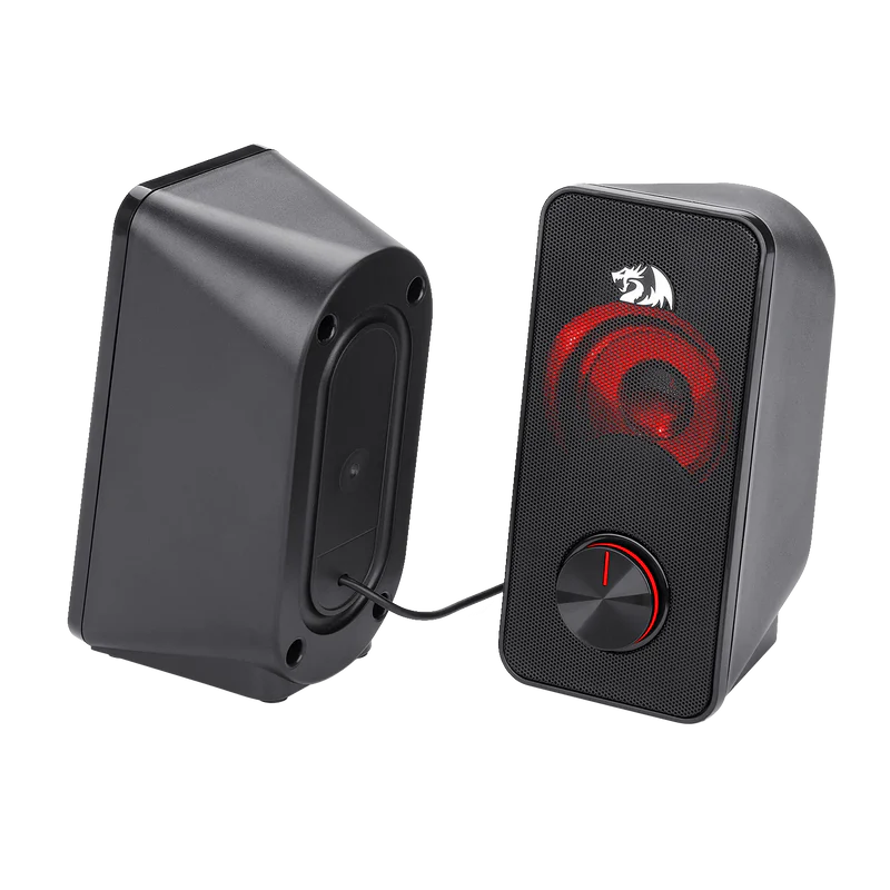 Stentor GS500 - 2.0 Channel Stereo Desktop Wired Gaming Computer Speaker With Red Backlight