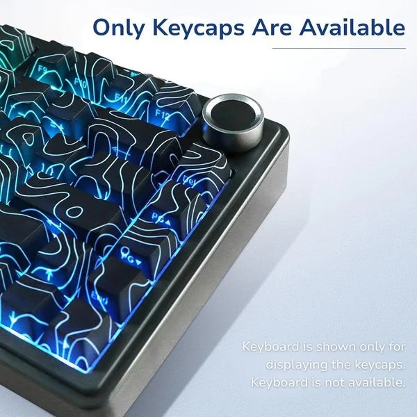 Black Contour Sublimation Keycaps 80 Qty | Compatible With All Aula F75 Keyboard Series | Black Contour (BCK)
