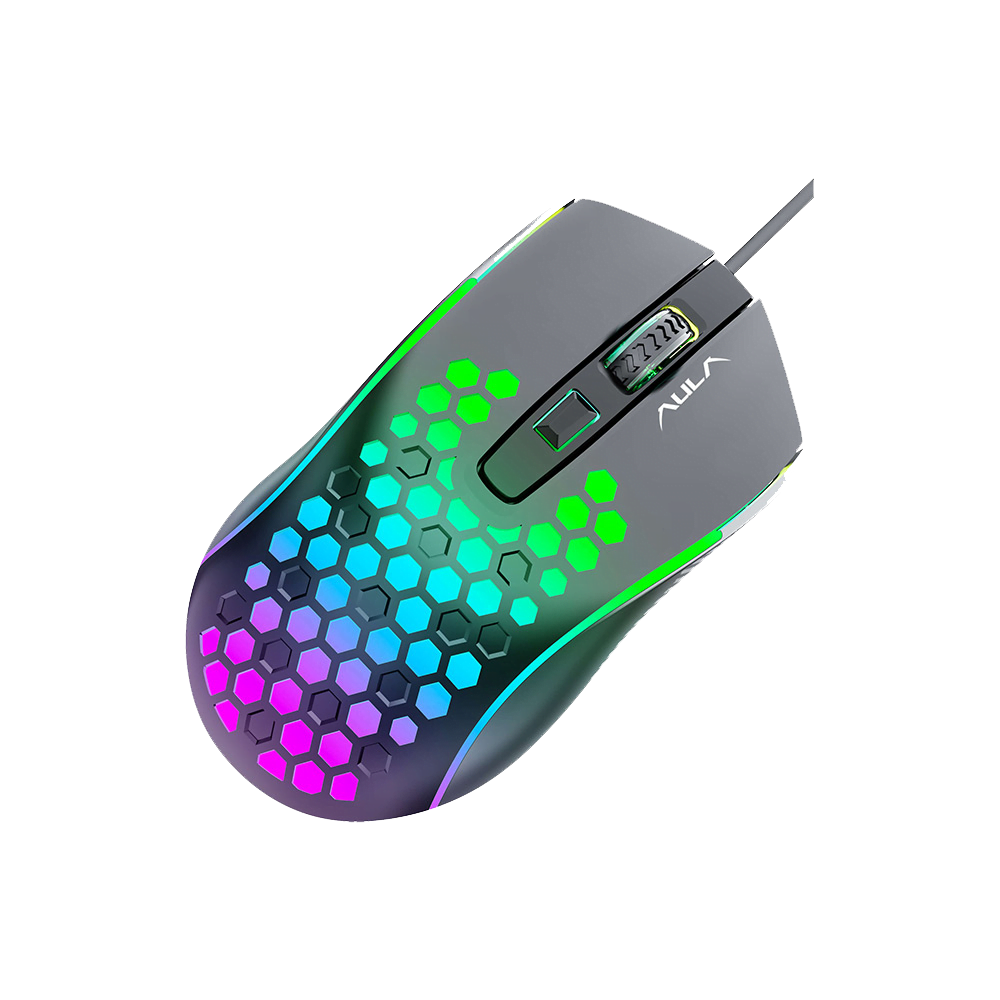AULA S11 Wired Gaming Mouse Ultra Lightweight Honeycomb Design Mouse