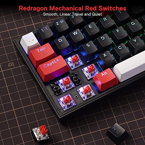 Castor K631 Pro - 65% Bluetooth + 2.4Ghz Wireless + Wired RGB Mechanical Keyboard (Red Switch)