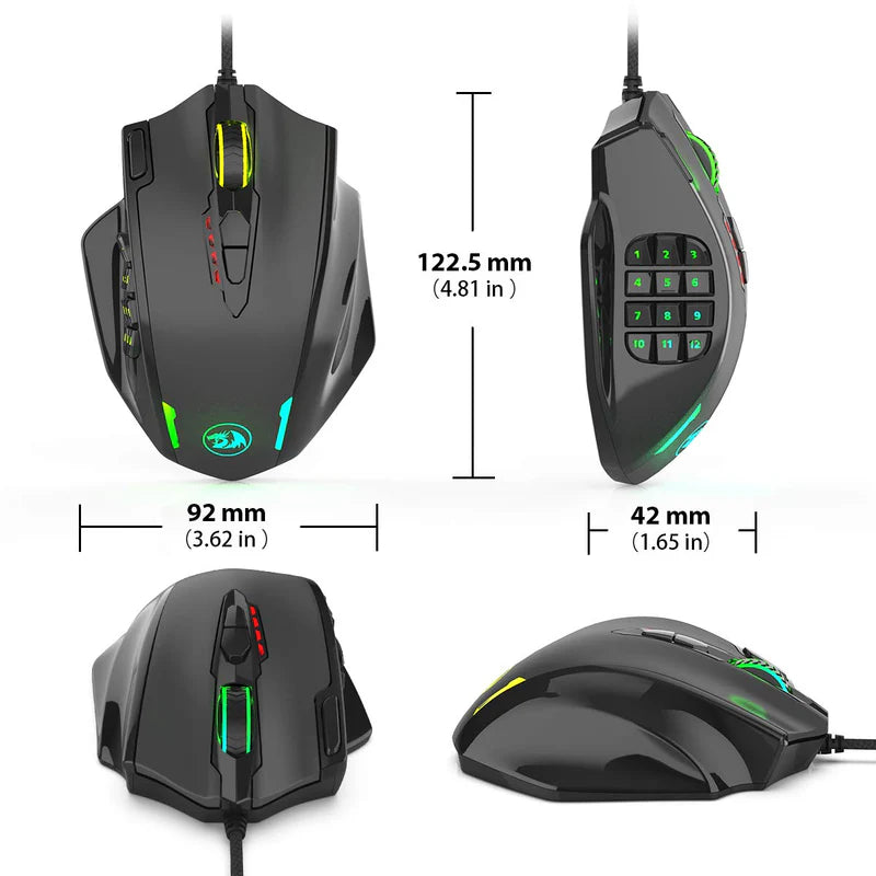 Impact M908 - RGB Wired Mouse with Weights