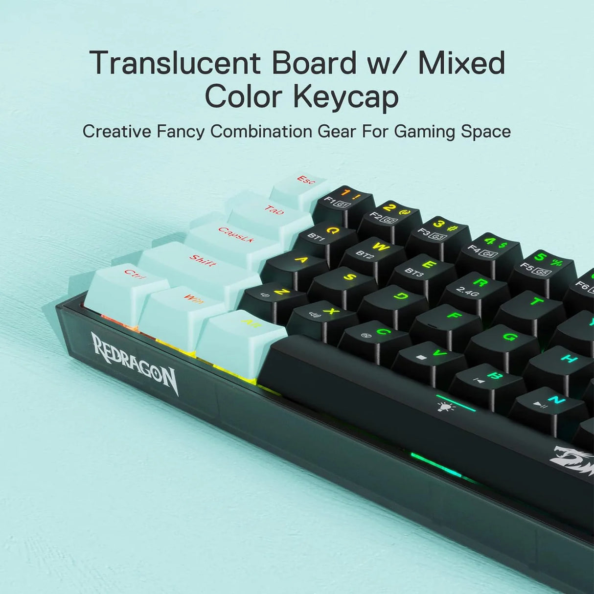 REDRAGON Pro Castor K631 SE 65% Bluetooth + Wired Mechanical Gaming Keyboard ( Linear Red Switch )