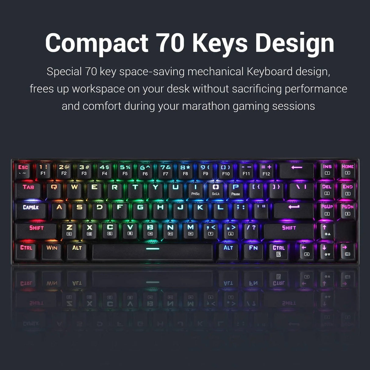 Deimos K599 - TKL 2.4Ghz+wired RGB Mechanical Keyboard (Red Switch)