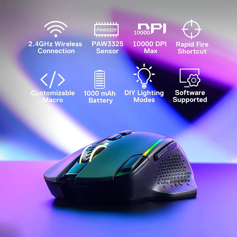 Taipan Pro M810 PRO RGB Wired And Wireless Mouse