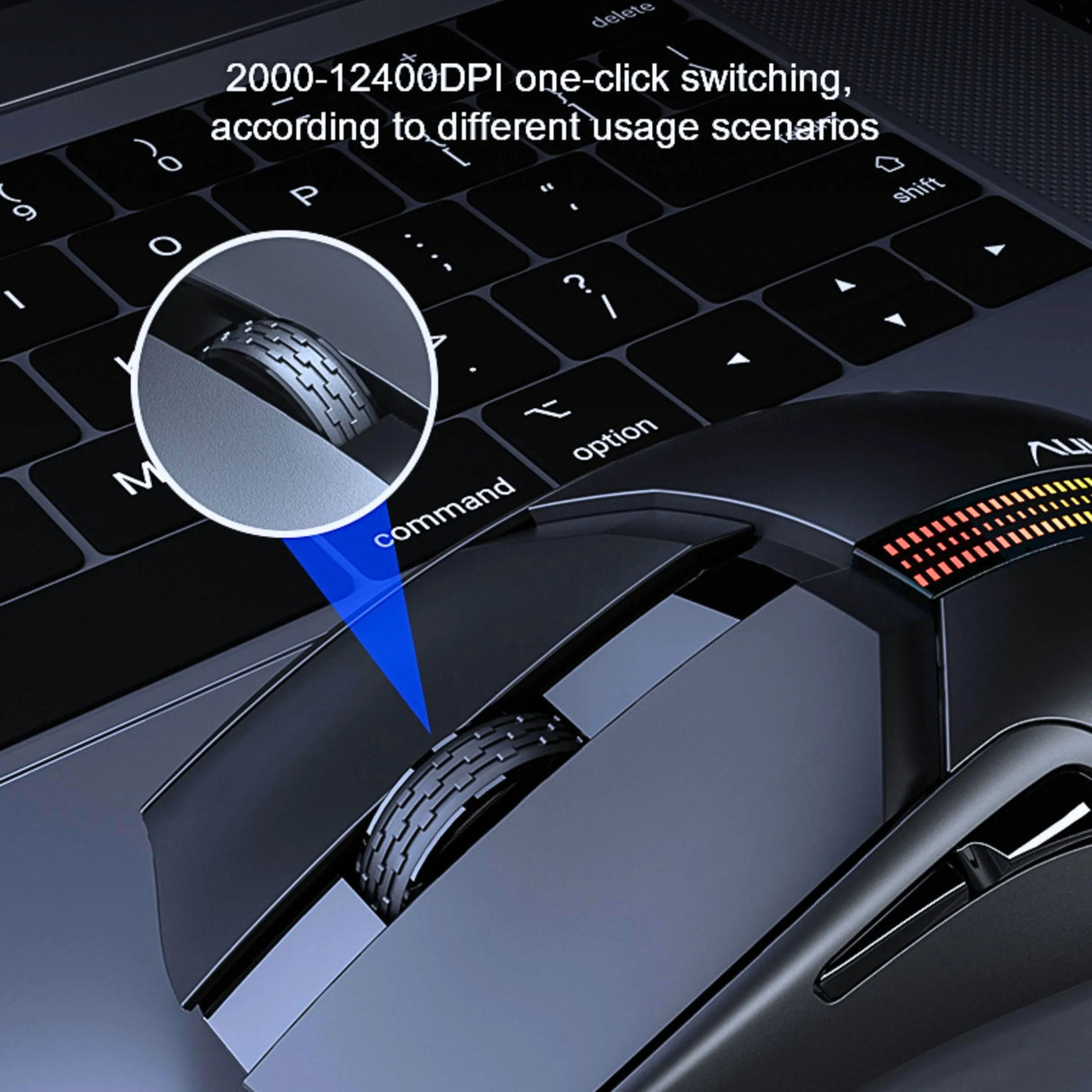 Aula F813 RGB Backlight With 7 Keys Wired & Wireless Gaming Mouse (F813)