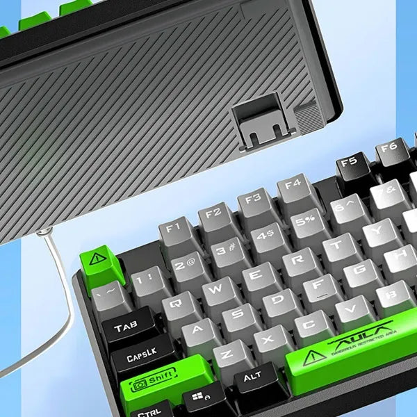 Aula F2088Pro Mechanical Gaming Keyboard | Black+ Grey + Green (F2088 ProBGrG)
