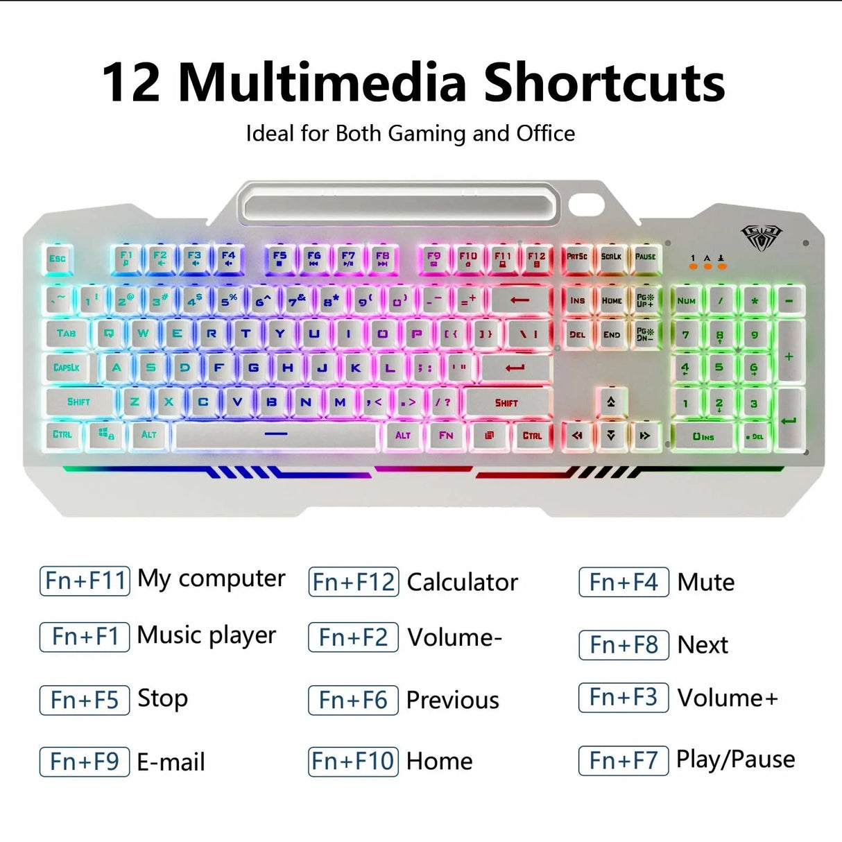 AULA T102 Wired Gaming Keyboard and Mouse Combo(T102W)