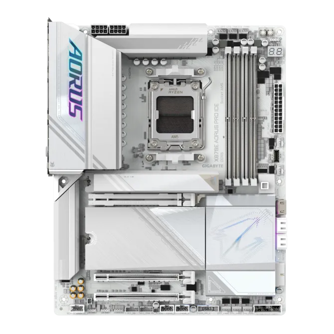 Gigabyte X870E Aorus Pro Ice AM5 LGA 1718 ATX Motherboard