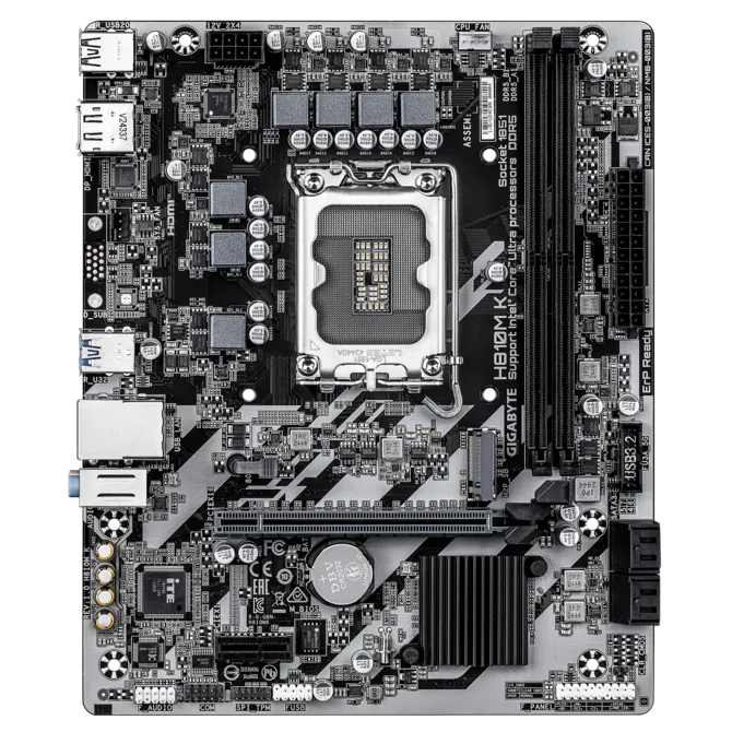 GIGABYTE H810M K LGA 1851 M-ATX Intel Motherboard