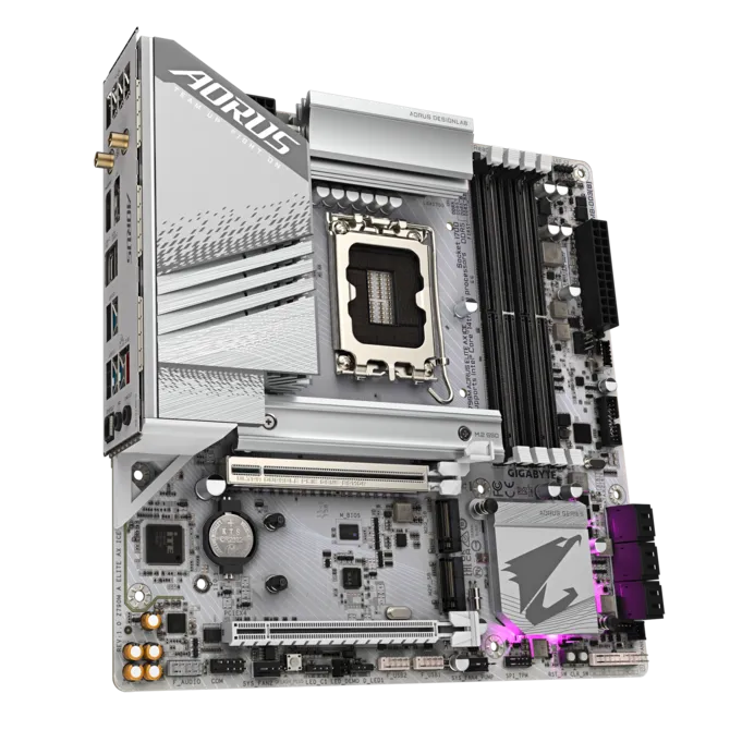 Gigabyte Z790M Aorus Elite AX ICE DDR5 Motherboard Supports Intel 12th, 13th & 14th Gen Processors