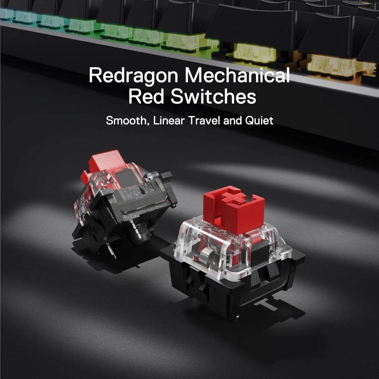 Dharma Pro K556 Pro - 104 Keys Bluetooth+2.4Ghz+wired Mechanical Keyboard (Quiet Linear Red Switch)