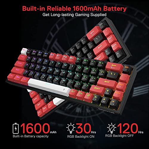 Castor K631 Pro - 65% Bluetooth + 2.4Ghz Wireless + Wired RGB Mechanical Keyboard (Red Switch)