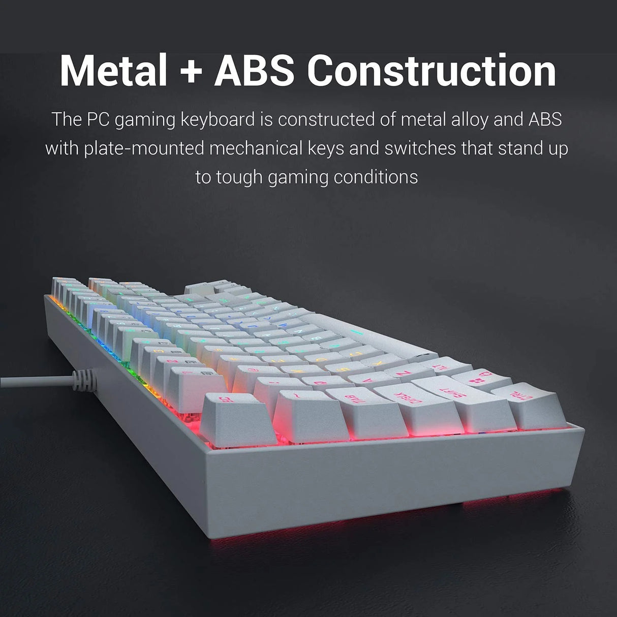 Kumara K552 - TKL Wired Mechnical Keybaord Rgb White (Blue Switch)