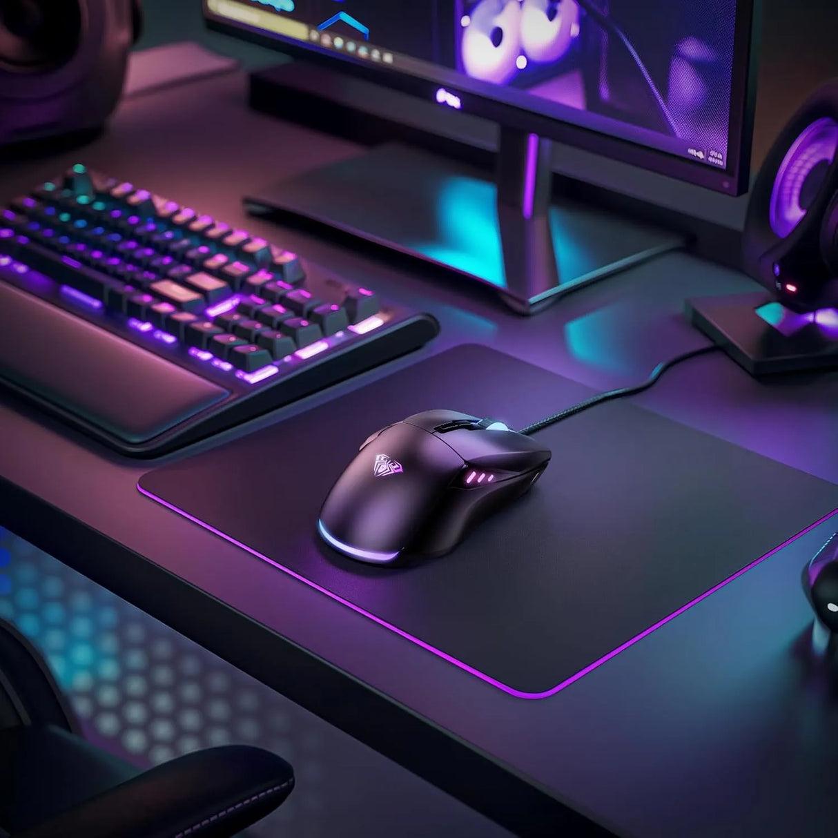 Aula F815 RGB Wired Gaming Mouse 1200-12800 DPI | PC Gaming Mouse (F815B)