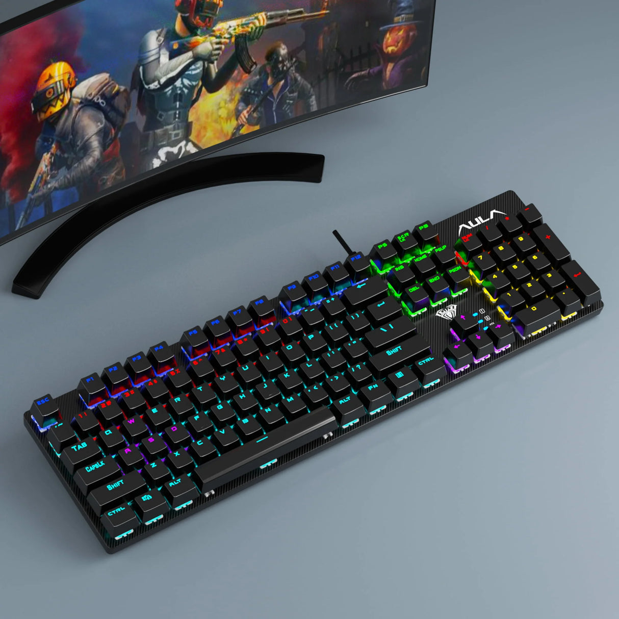 AULA S2022B Wired Mechanical Gaming Keyboard Black