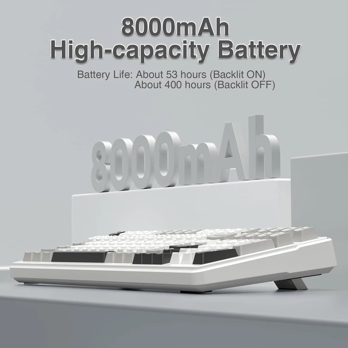 AULA F99 3 in 1 Hot Swappable RGB Gasket Wireless Mechanical Gaming Keyboard (F99GrWW)