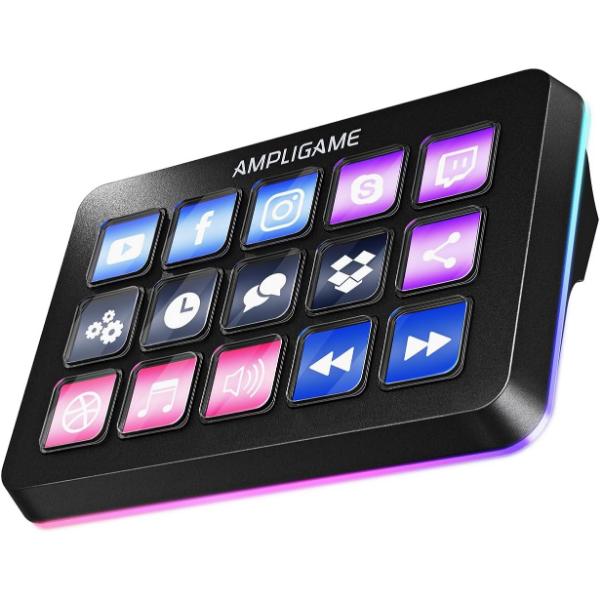 FIFINE AmpliGame D6 Stream Controller with 15 Macro Keys