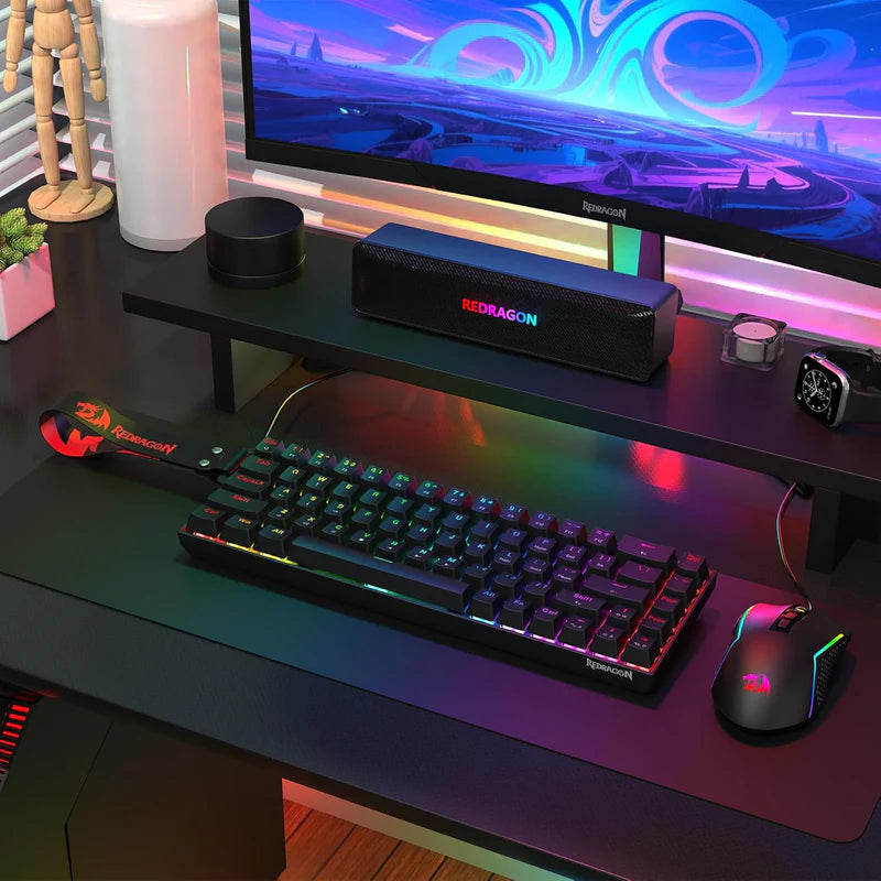 Redragon Castor K631 - 68 Keys Wired Mechanical Keyboard with Strap (Magnetic Switch)