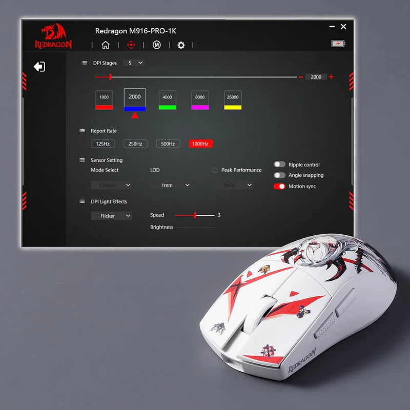 K1NG M916 PRO - Wired And Wireless Mouse (Anime)