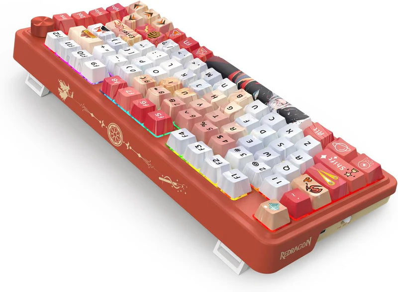 Ucal Pro K673 Pro - 75% Wired+2.4Ghz+BT Mechanical Keyboard Anime Theme (Custom Hi-fi Linear Switch)