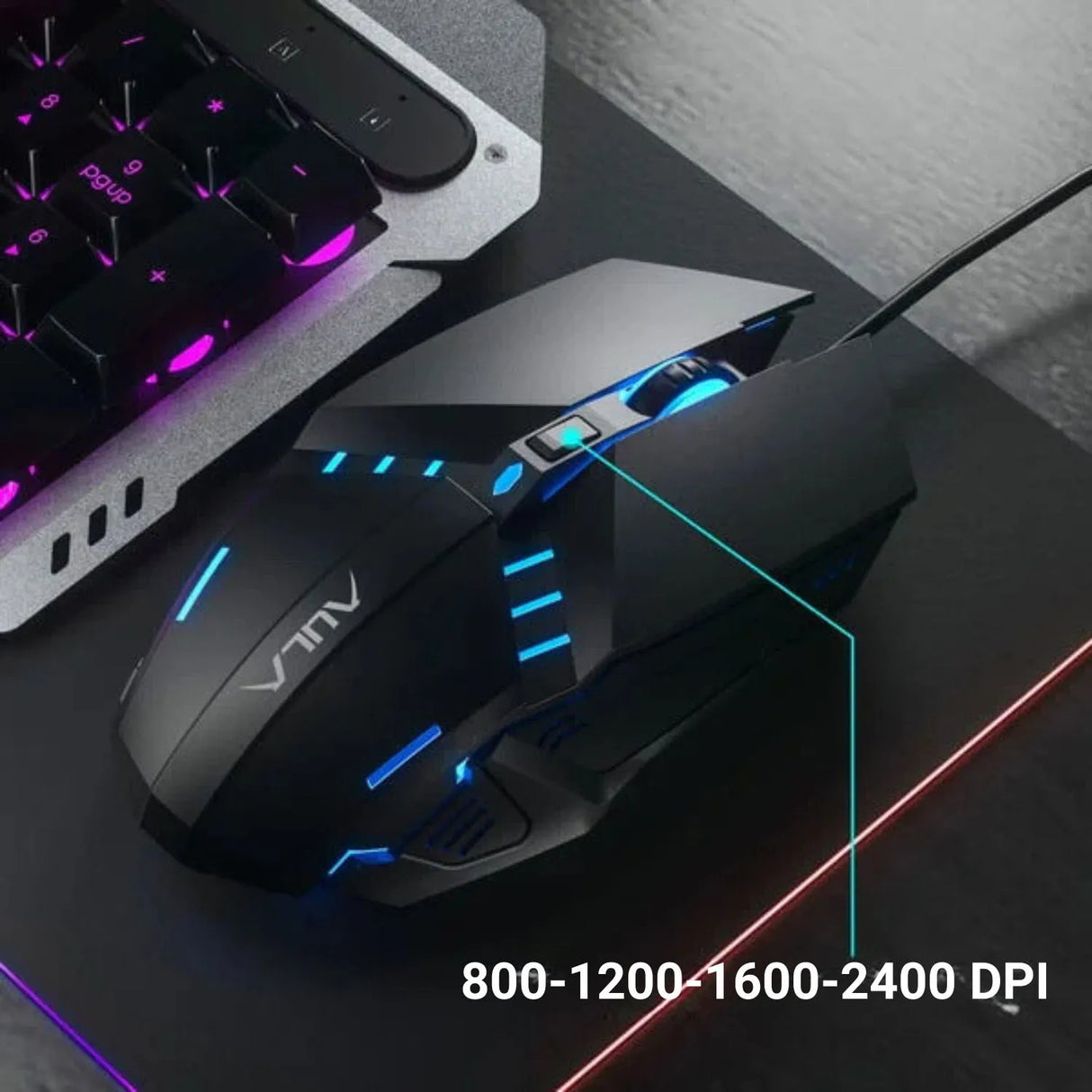 Aula F2023 COMBO Wired USB Gaming Keyboard and Mouse (Black)
