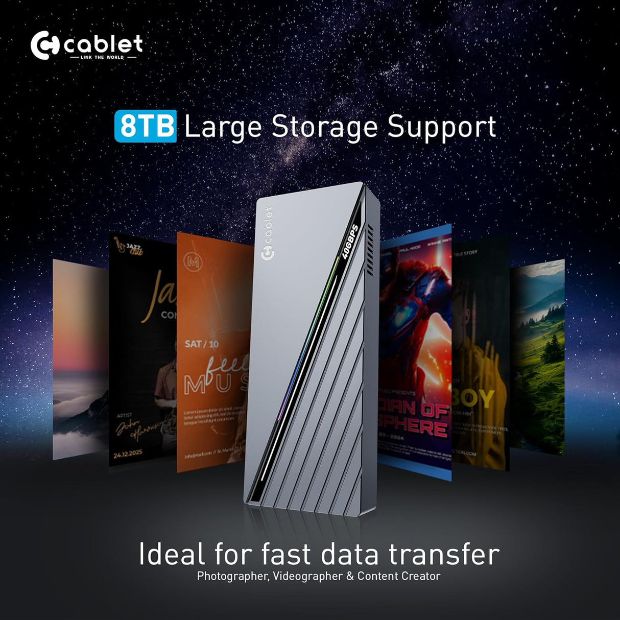 Cablet U40-C4 M.2 NVMe SSD Enclosure USB 4.0