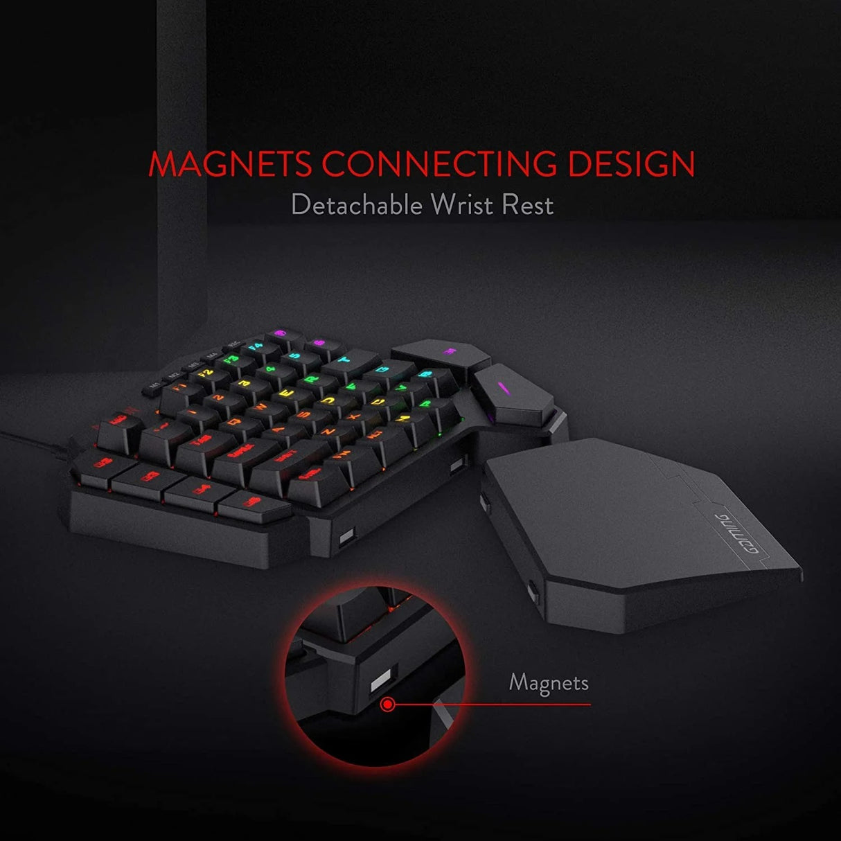 Diti K585 - One Handed Wired RGB Mechanical Keyboard (Blue Switch)