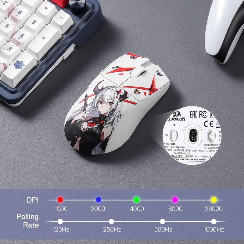 K1NG M916 PRO - Wired And Wireless Mouse (Anime)