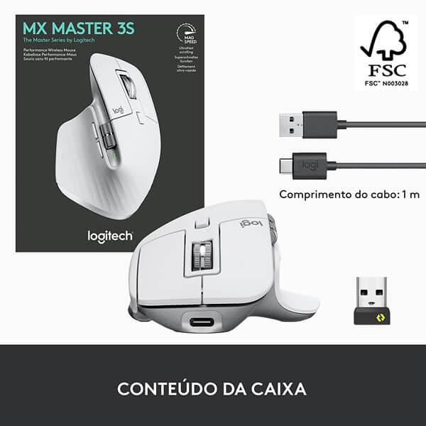 Logitech MX Master 3S Wireless Mouse (Pale Gray)