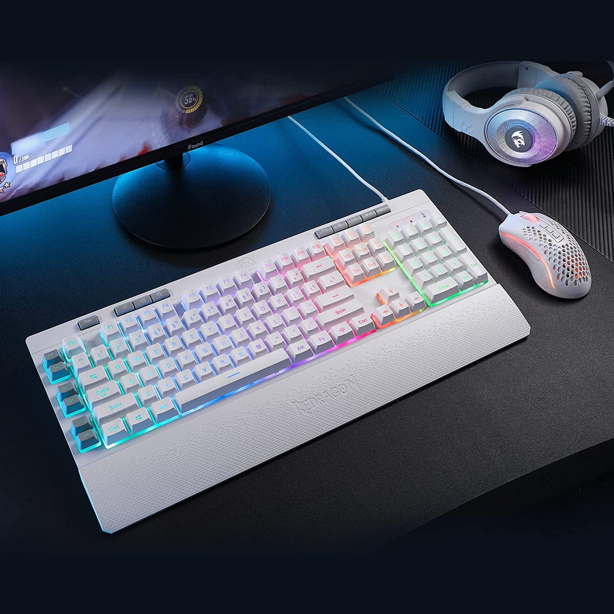 Shiva K512- Wired Membrane Keyboard Rgb White