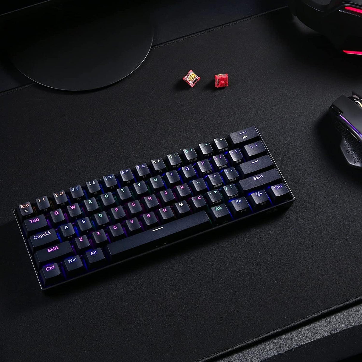 Draconic Pro K530 Pro - 60% Bluetooth+24.Ghz+wired Mechanical Keyboard (Red Switch)