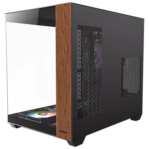 Antec CX800 Wood ARGB Mid Tower Tempered Glass PC Gaming Case (Black)