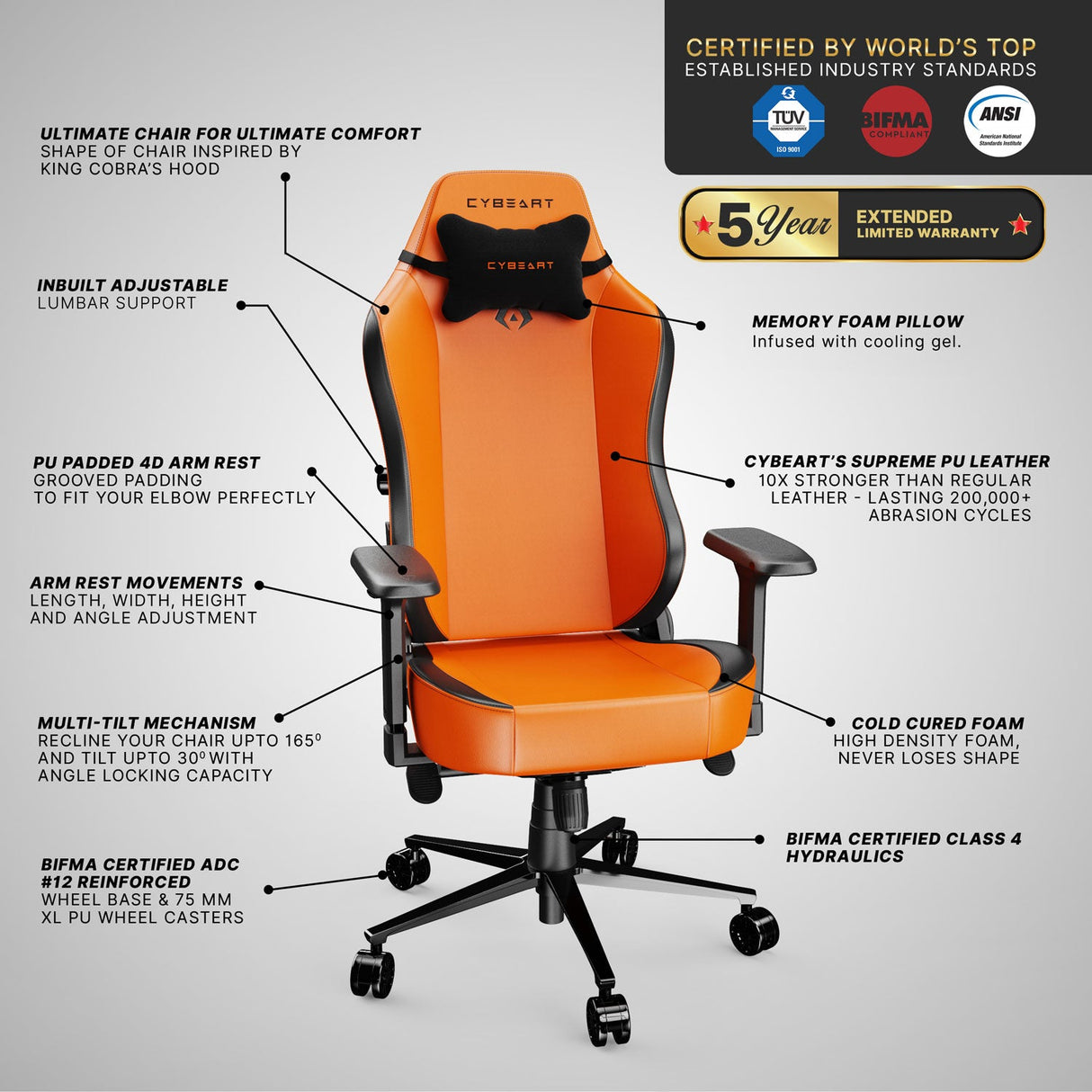 Apex Series - Arancio Chair