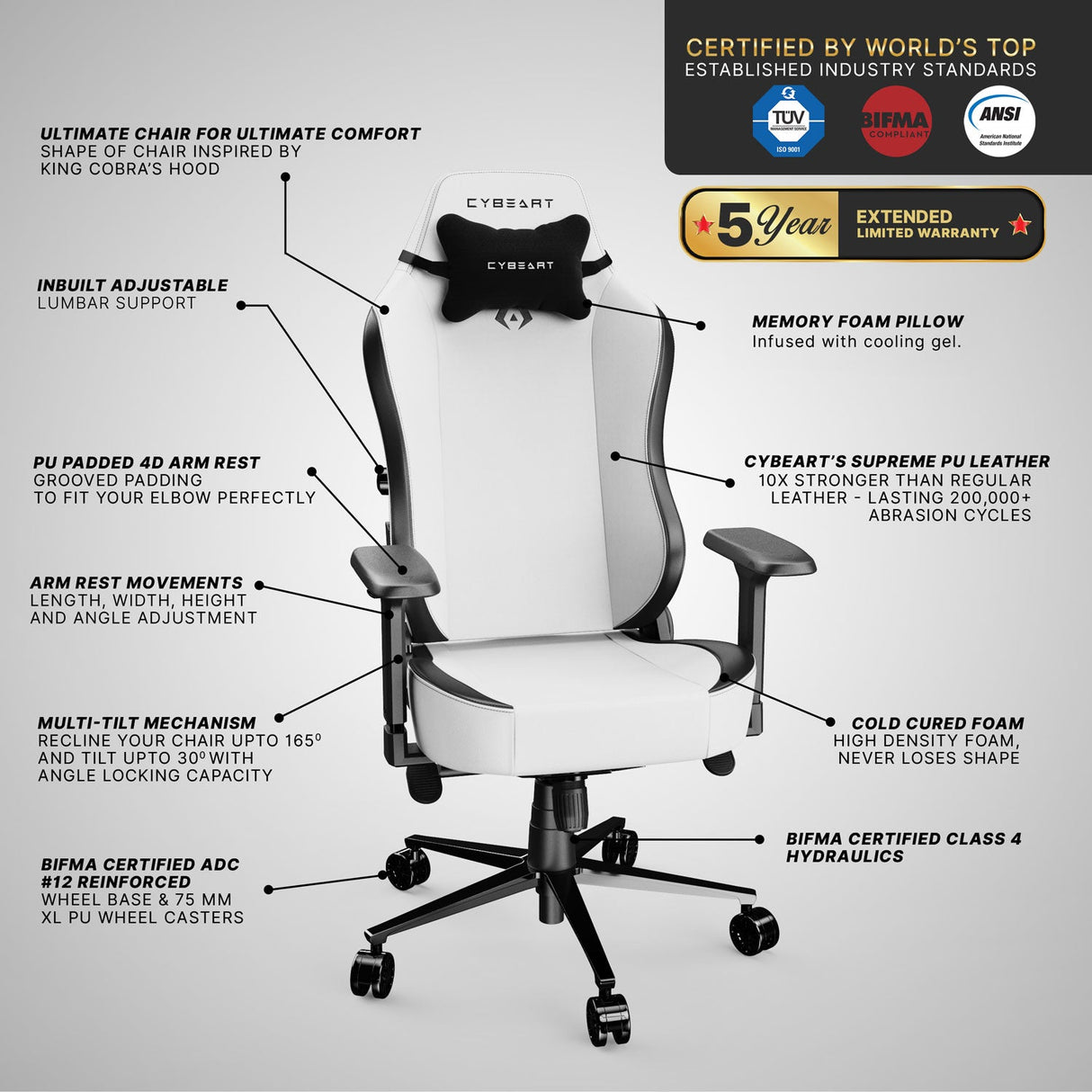 Apex Series - Arctic White Chair