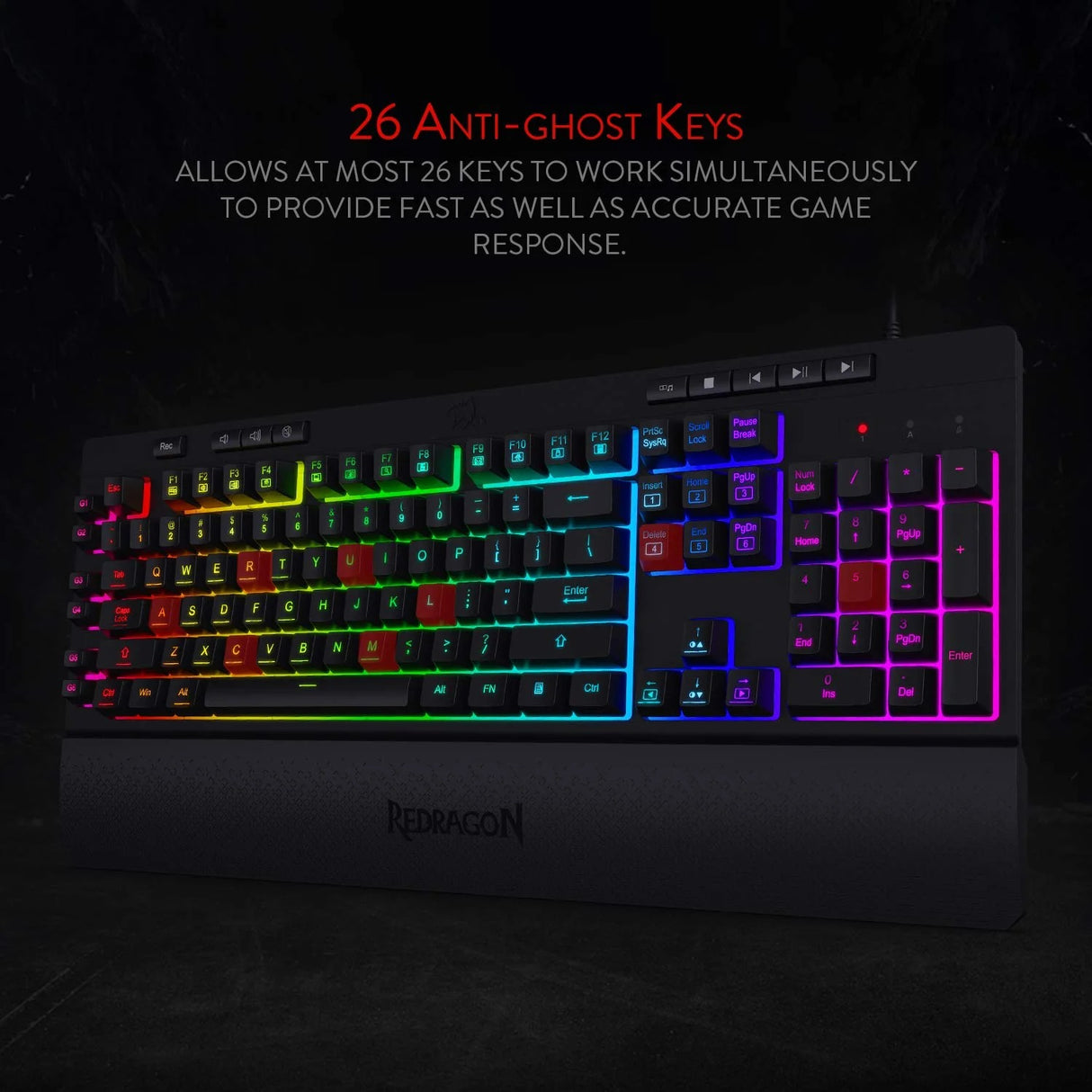Shiva K512- Wired Membrane Keyboard Rgb Black