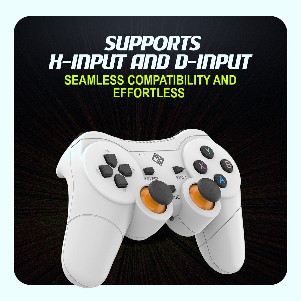 Cosmic Byte Nexus Wireless Controller for PC, AAA Removable Battery (White)