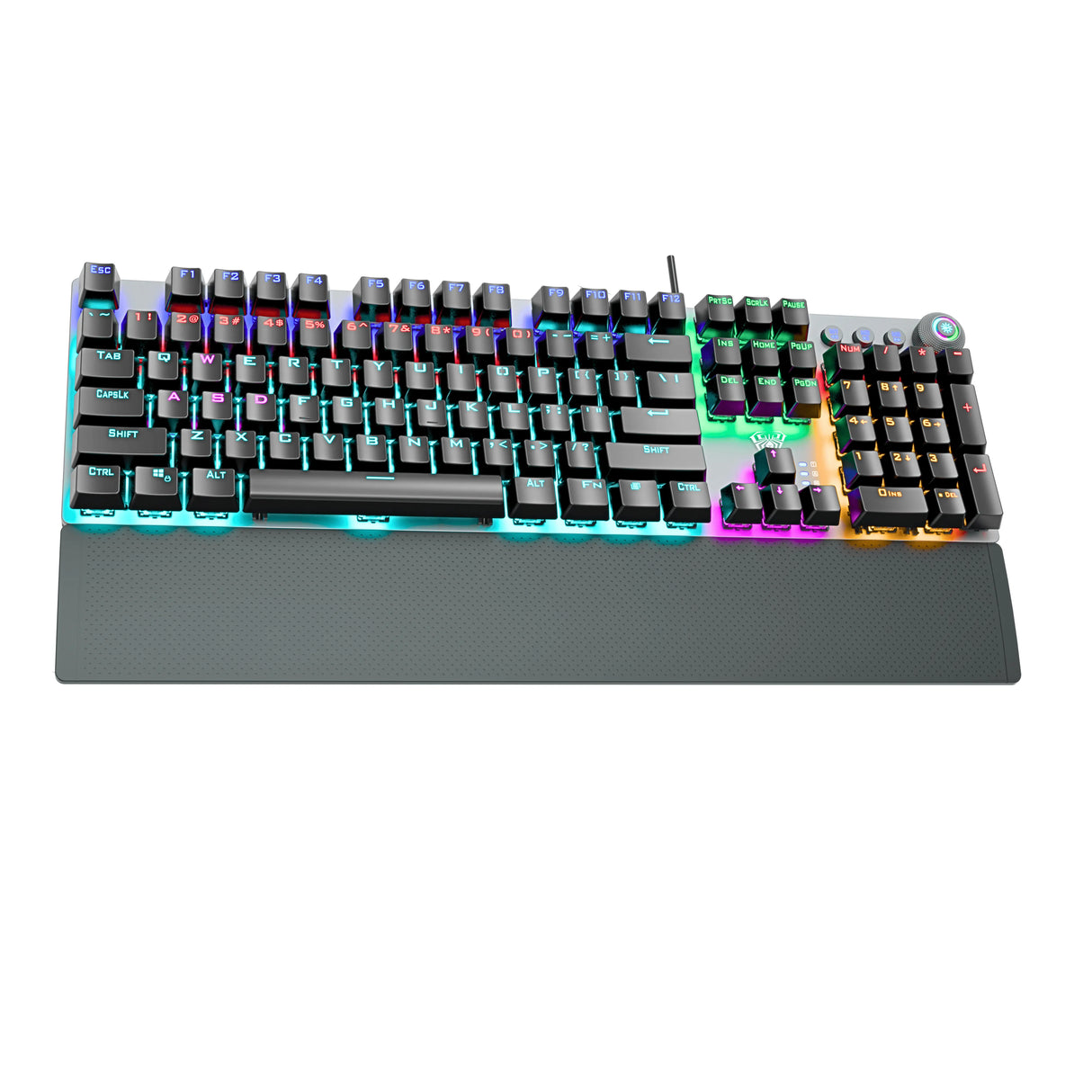 AULA F2058 Wired Mechanical Gaming RGB Backlight Keyboard With Media Knob (Black)