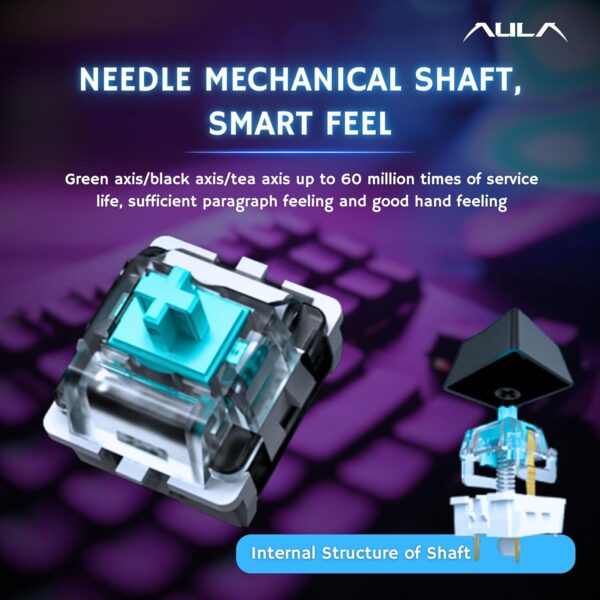 AULA F2066-II USB Full Size Wired Mechanical Gaming Keyboard