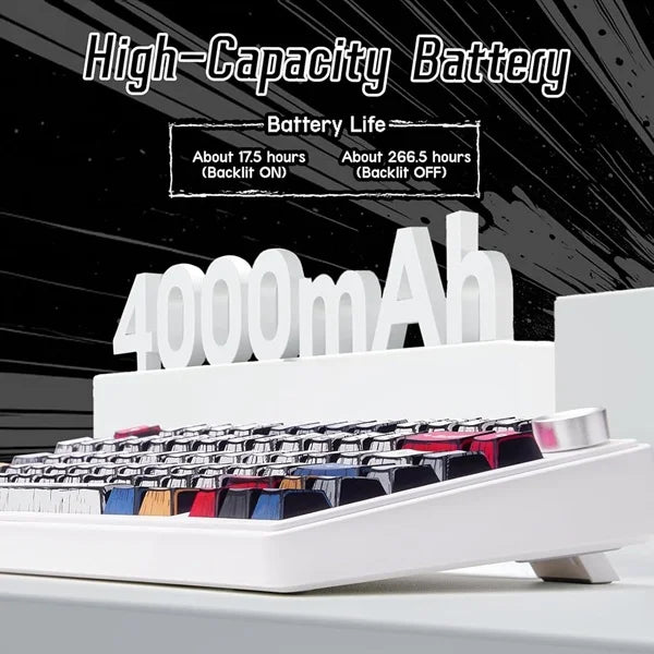 AULA F75 75% Wireless Trio Mode Mechanical Gaming Keyboard With Knob | Comic Keycap, Reaper Switch (F75CKR)