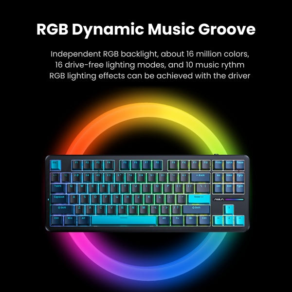 AULA F87 Wireless Tri Mode (2.4GHz/Type-C/BT) RGB Mechanical Gaming Keyboard