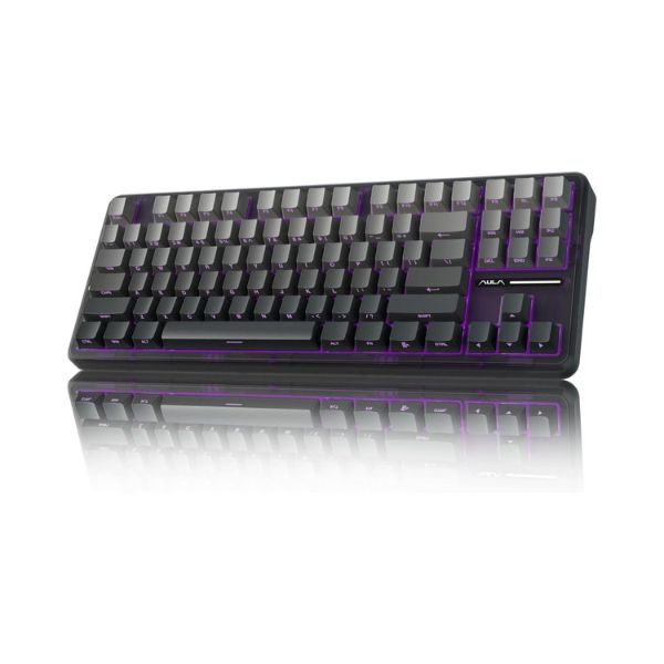 AULA F87 Side-Engraved Keycaps Wireless Tri Mode (2.4GHz/Type-C/BT) RGB Mechanical Gaming Keyboard