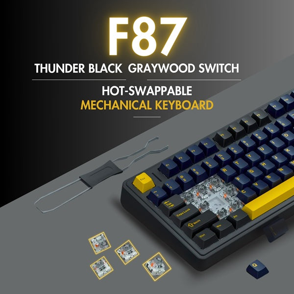 AULA F87 Wireless Tri Mode (2.4GHz/Type-C/BT) RGB Mechanical Gaming Keyboard