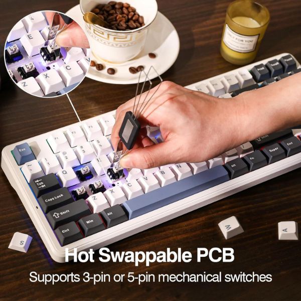 AULA F87 Wireless Tri Mode (2.4GHz/Type-C/BT) RGB Mechanical Gaming Keyboard