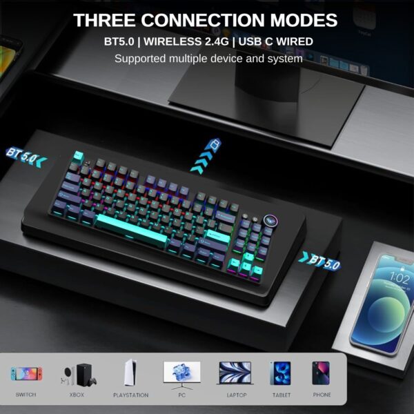 AULA M75 Three-Mode Mechanical Gaming Keyboard