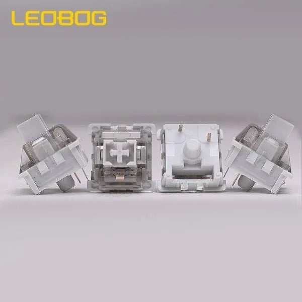 AULA LEOBOG Graywood Switch V3 – Ultra-Smooth, Silent, Pre-Lubed, Hot-Swappable, Ideal for Custom Keyboards – 100pcs (GrWS100)